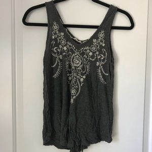 Embroidered tank